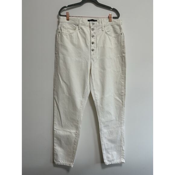 Joe's X Weworewhat The Danielle High Waist Slim Jeans, Size 32 - White - Picture 1 of 11